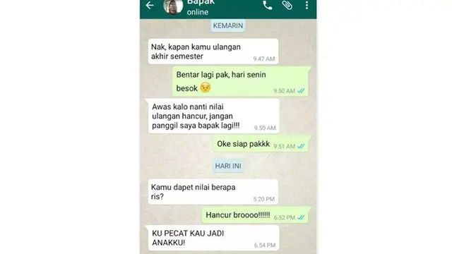 5 Chat Ayah ke Anak Ini Tega Banget, Bikin Geregetan