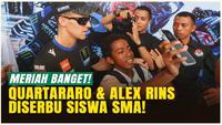 VIDEO: Fabio Quartararo & Alex Rins Diserbu Siswa di SMAN 2 Mataram Jelang MotoGP Mandalika!