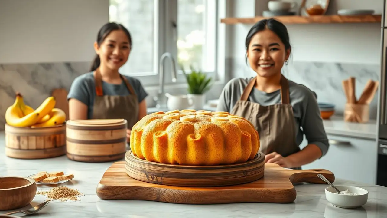 cara buat bolu pisang kukus
