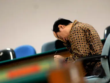 Mantan Sekjen Kemenlu, Sudjadnan Parnohadiningrat hadapi sidang vonis di pengadilan Tipikor, Jakarta, Rabu, (23/7/14) (Liputan6.com/ Miftahul Hayat) 