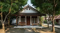 9 Desain Rumah Tipe 36 di Desa dengan Pohon Rindang, Hunian Nyaman dan Asri