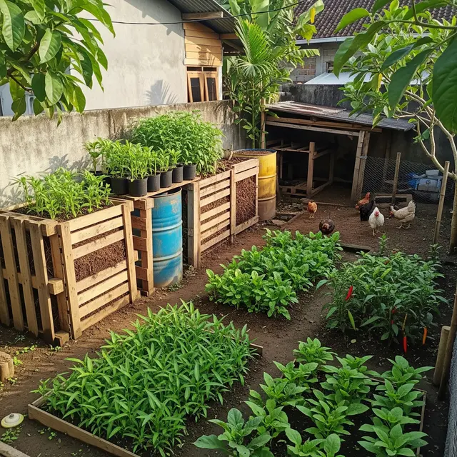 Cara Menata Kebun Sayur dan Ternak di Lahan Sempit agar Minim Biaya
