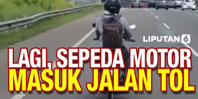 VIDEO: Lagi-Lagi Pengendara Motor Masuk Jalan Tol, Kali ini di Serpong