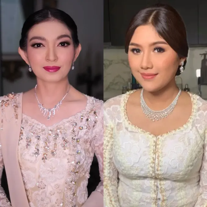 Selvi Ananda dan Erina Gudono Kenakan Kebaya Putih saat Kondangan Bareng