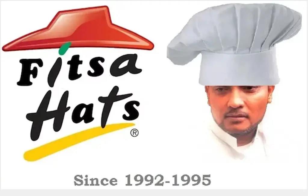 Salah tulis Pizza Hut jadi Fitsa Hats, tempat kerja Habib Novel dulu kini jadi bahan meme netizen. (Foto: Istimewa)