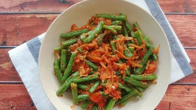 Buncis ikan teri./Copyright cookpad.com/Amanda Chastity