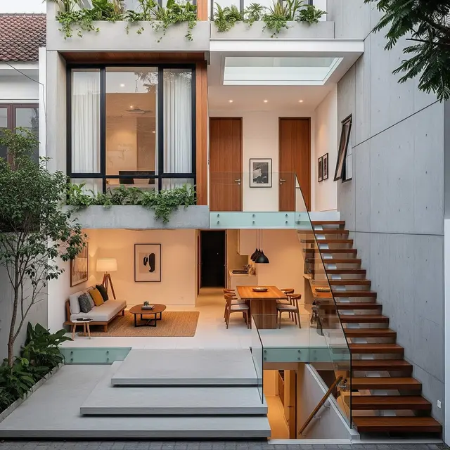Konsep Split Level untuk Rumah Sempit Modern