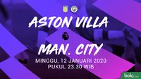 Premier League - Aston Villa Vs Manchester City (Bola.com/Adreanus Titus)