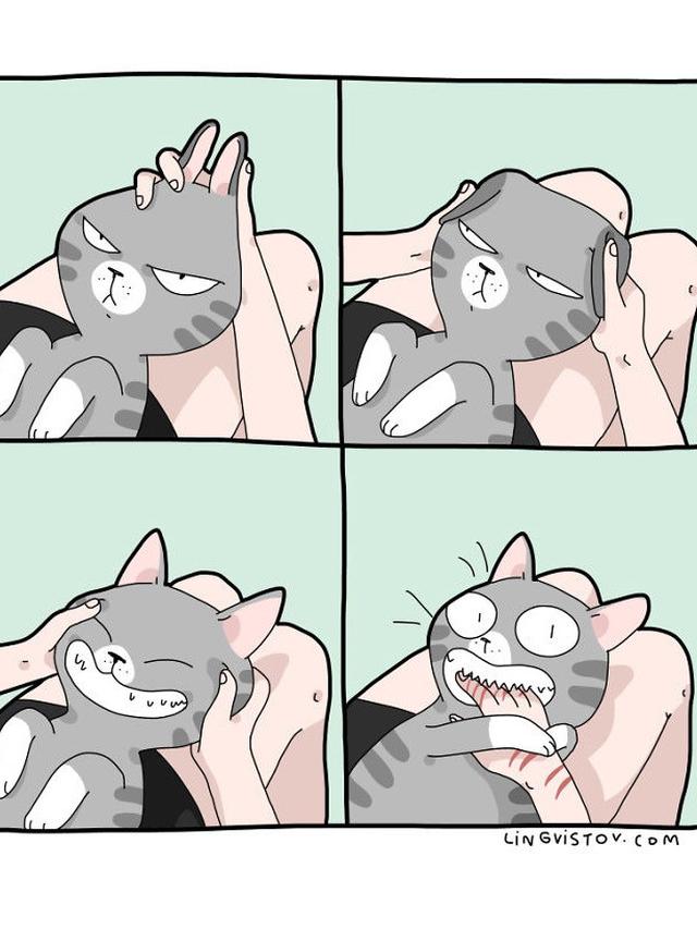 6 Ilustrasi Komik Suka Duka Pelihara Kucing Ini Bikin Gemas Hot Liputan6 Com