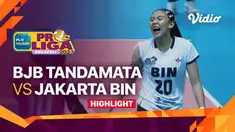Berita video highlights laga Final Four PLN Mobile Proliga 2023 kategori putri antara Bandung BJB Tandamata melawan Jakarta BIN yang digelar pada Sabtu (4/3/2023) malam hari WIB.