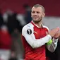 Gelandang Arsenal, Jack Wilshere, masih menantikan kontrak baru yang akan menentukan masa depannya di Emirates Stadium. (AFP/Ben Stansall)