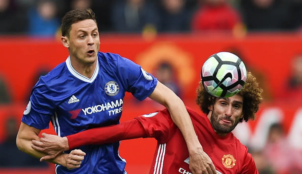 Gelandang asal Serbia, Nemanja Matic, resmi meninggalkan Chelsea untuk bergabung dengan Manchester United. (AFP/Oli Scarff)