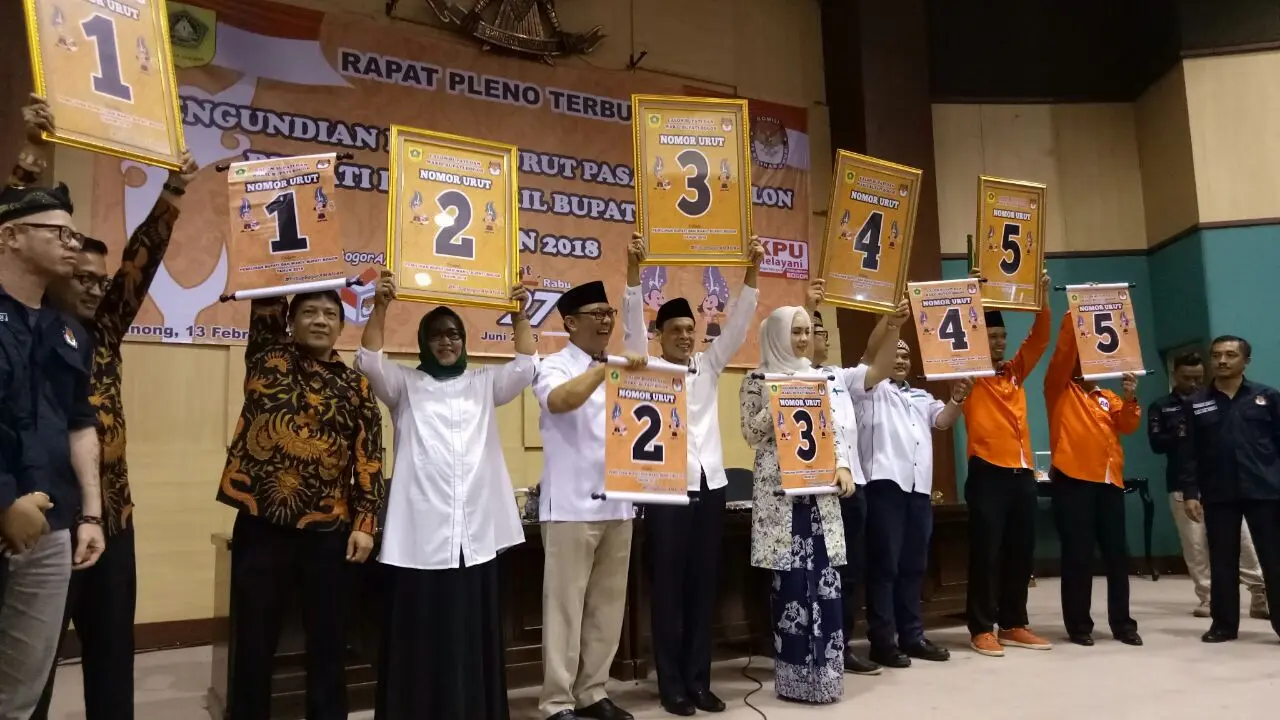 Pemilihan bupati dan wakil (Pilbup) Bogor diikuti lima pasangan calon. (Liputan6.com/Achmad Sudarno)