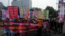 Aksi unjuk rasa menolak Ahok dilantik menjadi Gubernur DKI Jakarta di depan Istana Negara, Rabu (19/11/2014) (Liputan6.com/Johan Tallo)