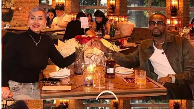 Potret Romantis Kimmy Jayanti Dinner Bareng Greg Nwokolo. (instagram/kimmyjayanti)