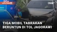 Tiga mobil tabrakan beruntun di Tol Jagorawi KM 21 pada Selasa (21/5/2024). Kecelakaan terjadi karena seorang bocah menyeberang jalan