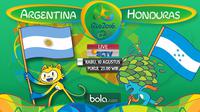 Argentina Vs Honduras_Rio 2016 (Bola.com/Adreanus Titus)