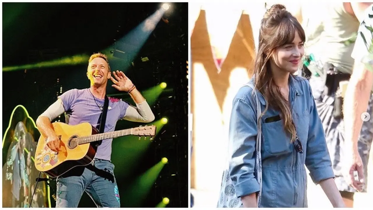 Momen Kebersamaan Chris Martin dan Dakota Johnson yang Dikabarkan Putus