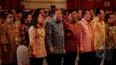 Sejumlah menteri tampak hadir di acara pembukaan Musyawarah Perencanaan Pembangunan Nasional (Musrenbangnas) Tahun 2015 di Jakarta, Rabu (29/4/2015). (Liputan6.com/Faizal Fanani)