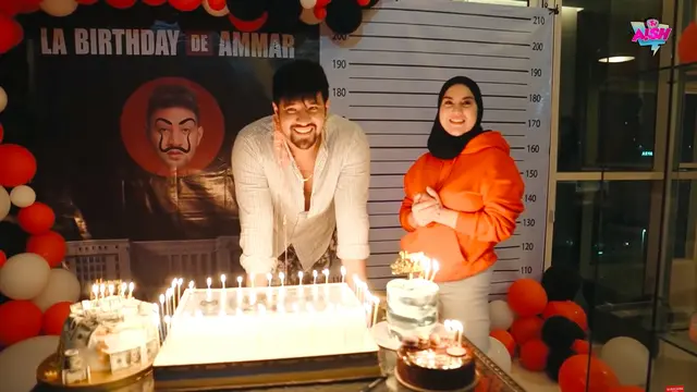 Momen Perayaan Ulang Tahun Ammar Zoni ke-28, Bertema Money Heist. (Sumber: YouTube/Aish TV)