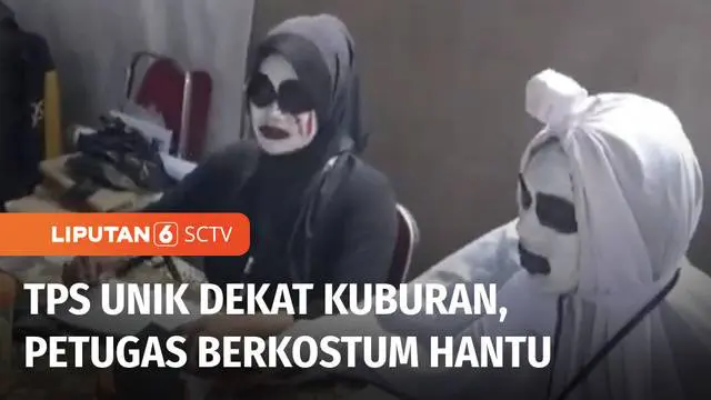 Berbagai cara dilakukan untuk memeriahkan Pemilu 2024, seperti mendirikan TPS unik. Di Surabaya, Jawa Timur, TPS didirikan di tengah area kuburan dan petugasnya berkostum hantu.