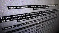 Ilustrasi Ransomware WannaCrypt atau yang juga disebut Wannacry (AFP PHOTO / DAMIEN MEYER)