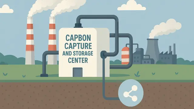 Ilustrasi Carbon Capture and Storage. (Foto by AI)
