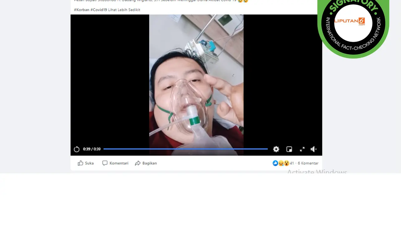 Hoaks pesan terakhir Bupati Situbondo sebelum meninggal akibat covid-19