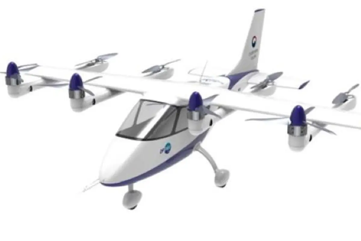 Taksi terbang berjenis Optionally Piloted Personal/Passenger Air Vehicle (OPPAV) merupakan kendaraan yang dikembangkan oleh Korea Aerospace Research Institute (KARI) dan Hyundai Motors Company (HMC). (Foto: OIKN)