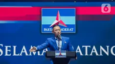 Ketua Umum Partai Demokrat Agus Harimurti Yudhoyono (AHY) membuka Rapat Pimpinan Nasional (Rapimnas) Partai Demokrat di JCC, Jakarta, Kamis (15/9/2022). Dalam Rapimnas tersebut Partai Demokrat akan membahas terkait rencana koalisi dan calon presiden (Capres) untuk Pemilu 2024. (Liputan6.com/Faizal Fanani)