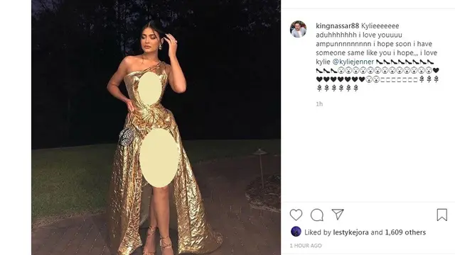 Nassar mengagumi kecantikan Kylie Jenner (Foto: Instagram/@kingnassar88)