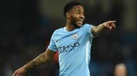 4. Raheem Sterling (Manchester City) - 14 Gol (1 Penalti). (AFP/Oli Scarff)