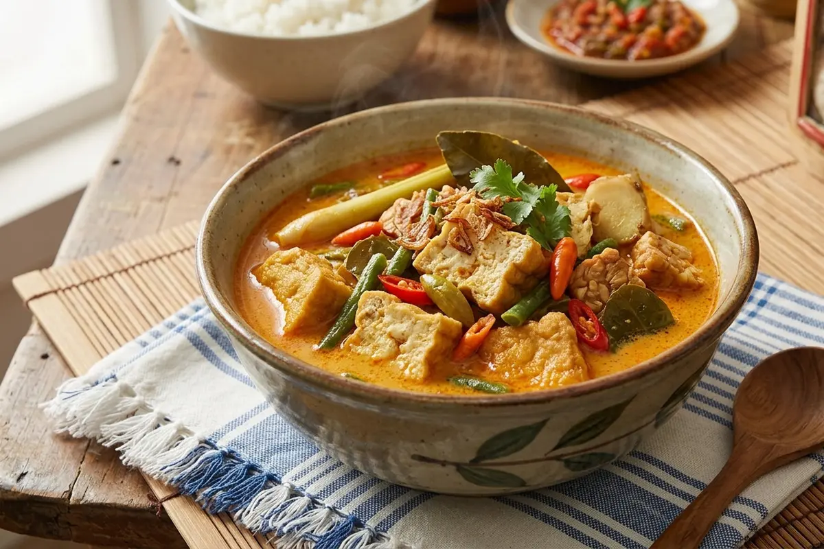 Resep lodeh tahu pedas (AI Generated)