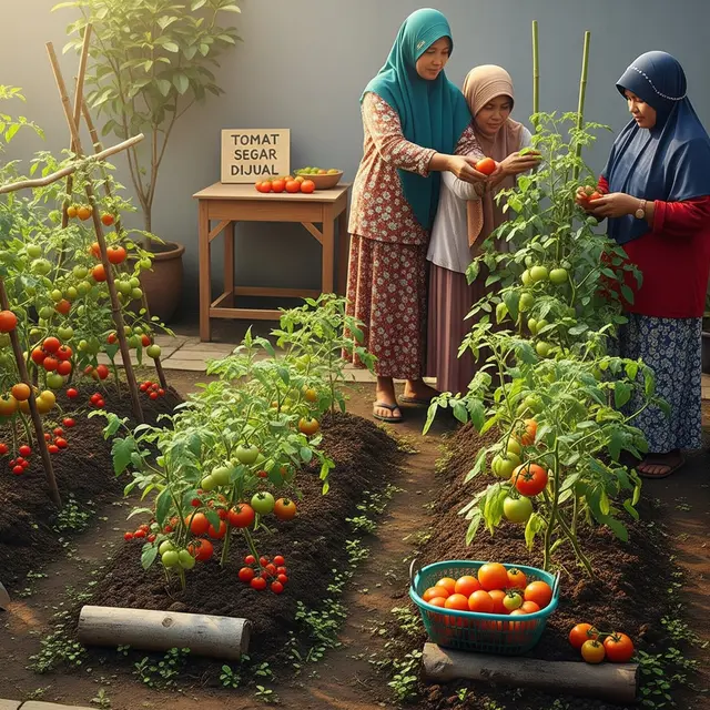 Kebun Sayur Sederhana yang Bisa Dijual oleh Ibu-Ibu (Gemini AI)