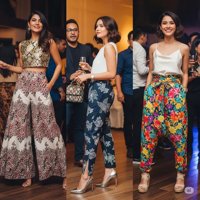 Model Celana Batik Wanita untuk Pesta. Foto: Gemini