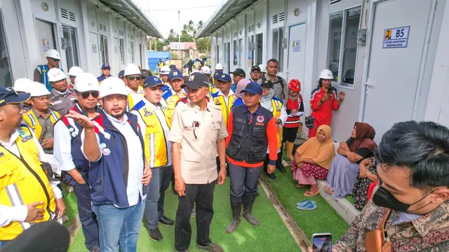 Penyelesaian pembangunan puluhan hunian sementara (Huntara) di Kecamatan Langkahan, Aceh Utara. (Foto: Kementerian PU)