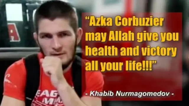 Deddy Corbuzier mengunggah dukungan Khabib Nurmagomedov untuk Azka Corbuzier (https://www.instagram.com/p/CbwTr1sAqXr/)