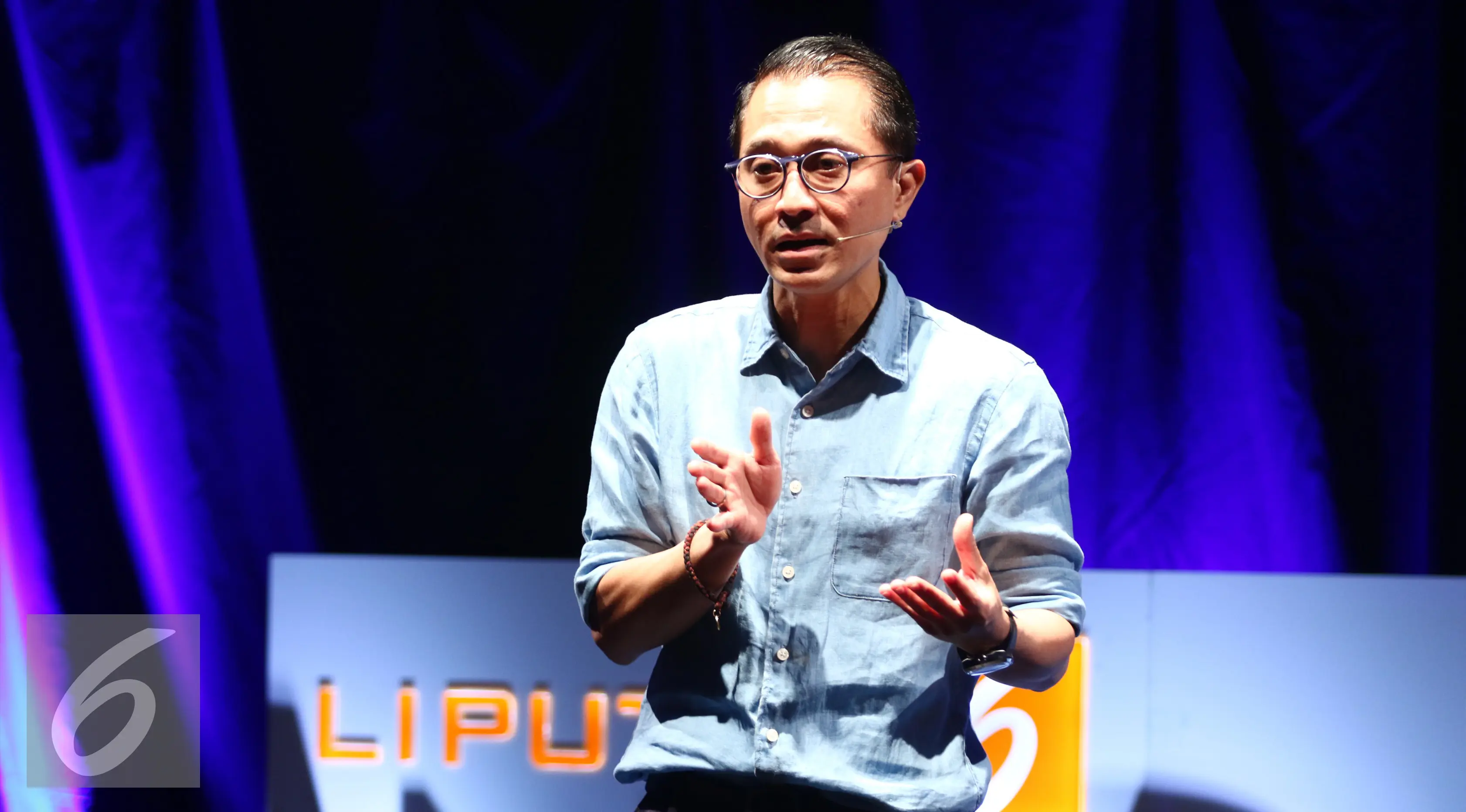 Lukman Sardi saat mengisi Inspirato, Selasa (25/10). (Liputan6.com/Fatkhur Rozaq)