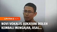 Ketua Yayasan Al Madani SDIT Mutiara Hati menyatakan siap menerima kembali vokalis band Sukatani, Novi Citra Indriyati sebagai guru di sekolahnya. Tapi sikap ini bukannya tanpa syarat, pihaknya mengklaim ada syarat bahwa Novi ini tidak lagi melanggar...