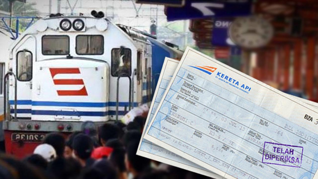 Ilustrasi tiket kereta api