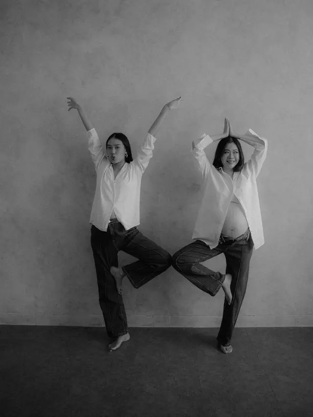 Hamil Bareng, Ini 7 Maternity Shoot Alika Islamadina Bersama Sahabat