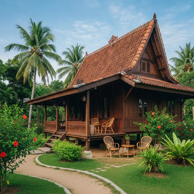 Model Rumah Atap Genteng Sederhana Tapi Terlihat Mewah di Desa