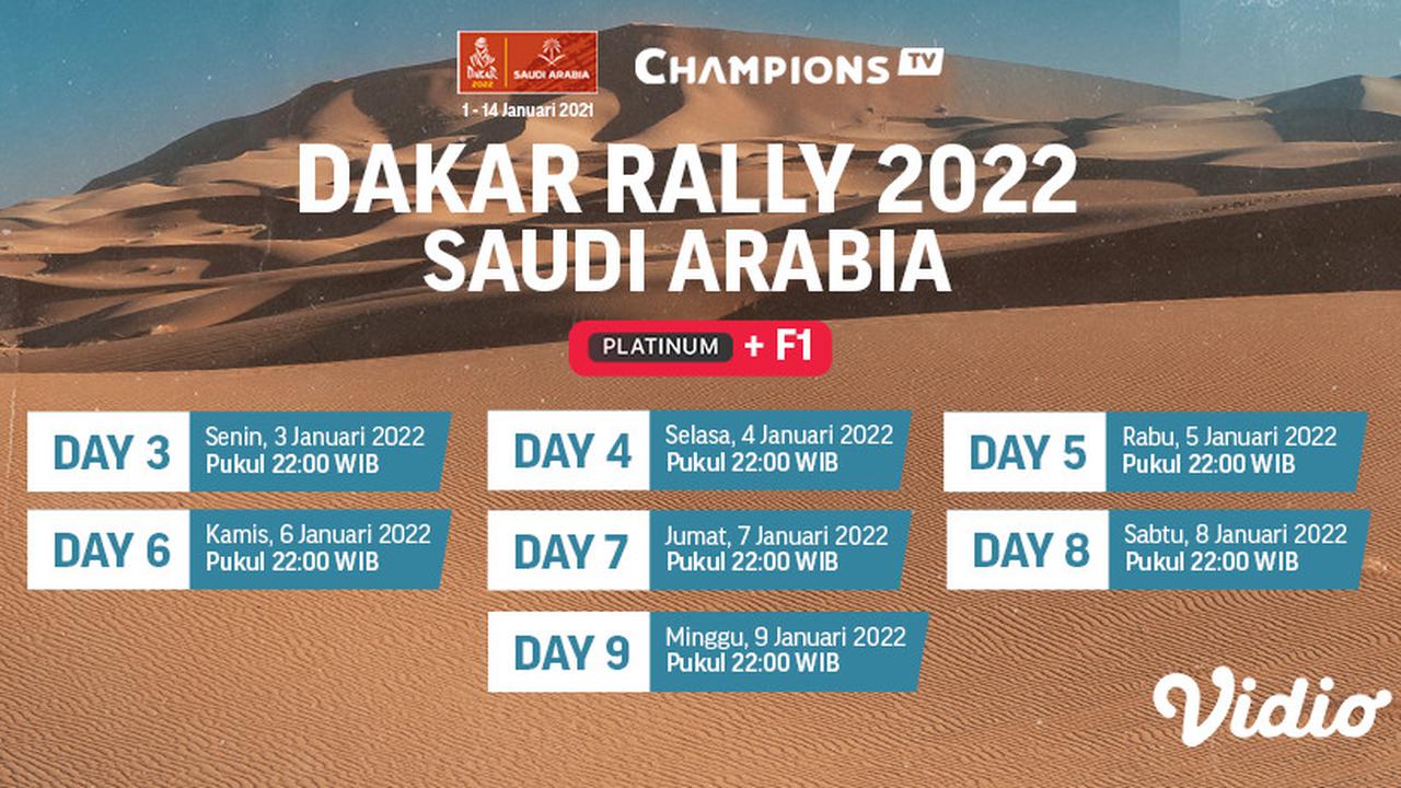 Jadwal Live Streaming Reli Dakar 2022 Saudi Arabia Day 3-9 di Vidio Pekan Ini