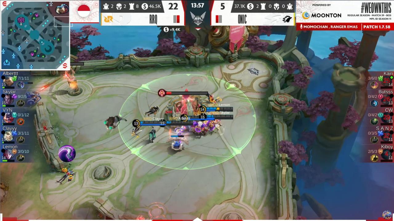 RRQ patahkan 9 win streak Onic Esports