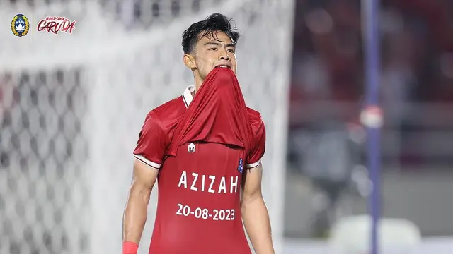 Selebrasi Pratama Arhan Bikin Kaum Hawa Meleleh, Pamerkan Kaus Dalam Bertuliskan Nama Azizah Salsha [Instagram/timnas.indonesia]