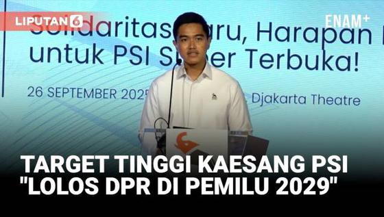 Ketum PSI Kaesang Target Tinggi di Pemilu 2029: Kita Lolos Masuk DPR!