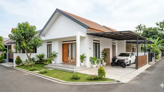 Model Rumah Desa yang Cocok untuk Lahan Hook. Gemini