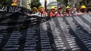 Para penambang Turki turun ke jalan menuntut pemerintah segera menepati janji, Ankara, (16/7/2014). (AFP PHOTO/Adem Altan)