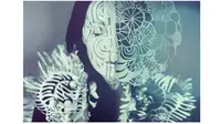 Kombinasi papercut dan bodypainting (Sumber: Boredpanda)