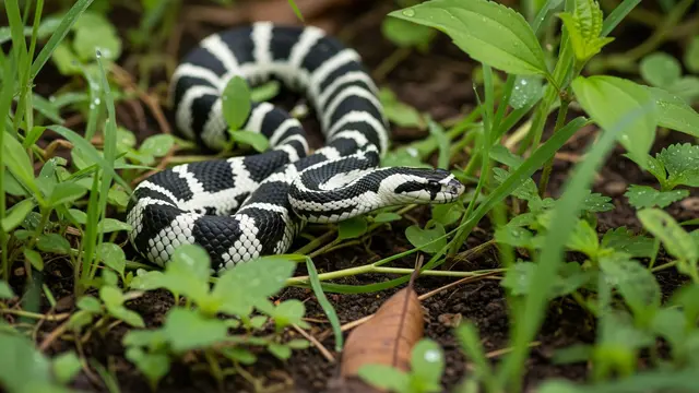Tanda Keberadaan Anakan Ular Weling di Kebun dengan Rumput Rimbun